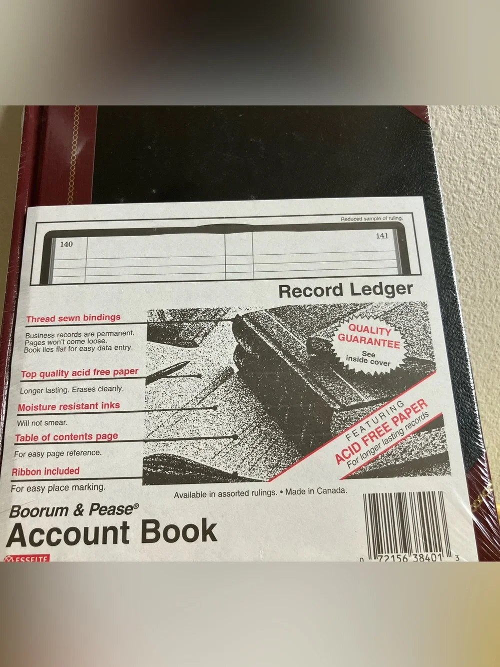 Boorum & Pease Account Book Record Ledger 150 Pages- 38-150R